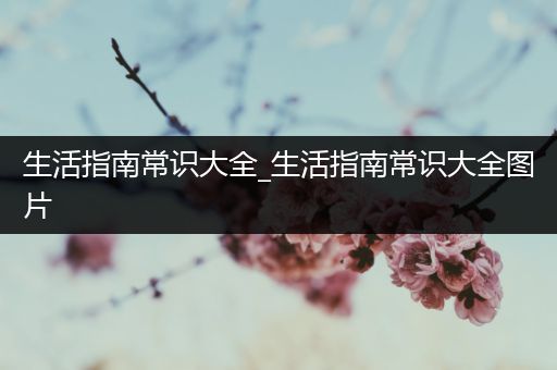 生活指南常识大全_生活指南常识大全图片