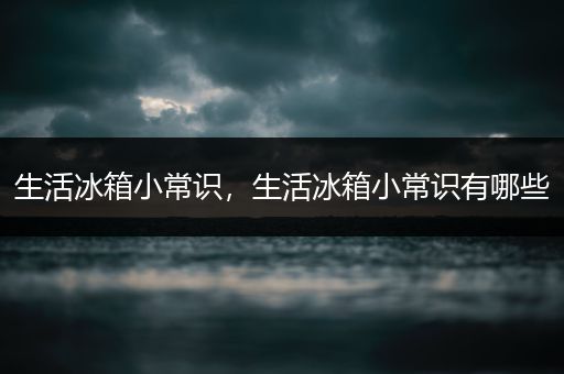 生活冰箱小常识，生活冰箱小常识有哪些