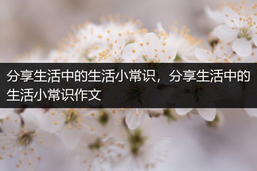 分享生活中的生活小常识，分享生活中的生活小常识作文