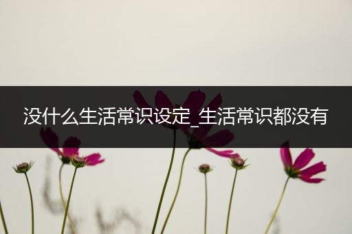 没什么生活常识设定_生活常识都没有