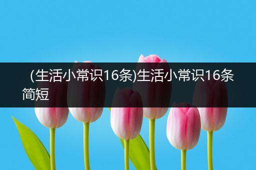 （生活小常识16条)生活小常识16条简短